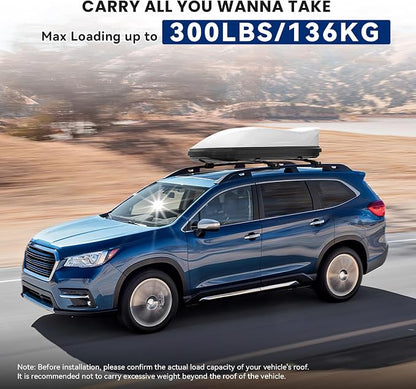 300Lbs Lockable Roof Rack Crossbars Compatible with Subaru Ascent 2019-2026, Heavy Duty Aluminum Anti-Corrosion Cross Bar Fit Luggage Luggage Kayaks Bicycles Snowboard