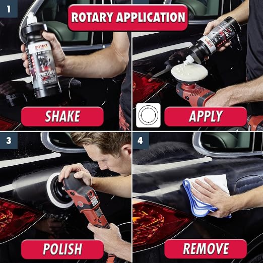 SONAX Ultimate Cut | Strong Abrasive Compound | Removes p1000 or Finer | Water Based Polish/Compound | Step 1 Compound | Removes Deep Scratches | Removes Sand Scratches | 250ml | 239141
