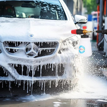DUSICHIN Foam Cannon Snow Foam Car Washer 4000 PSI Pressure, Wide Neck Adjustable Nozzle 1L Container Additional 1.04mm Orifice Nozzle Soap Cannon for Sprayer Gun DUS2401