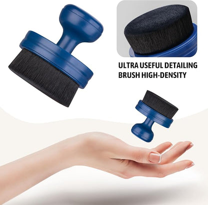 BABYSHEEP Car Tire Shine Applicator,Vegan Tire Shine Brush with Stand for Auto Detailing Cleaning Service,Blue