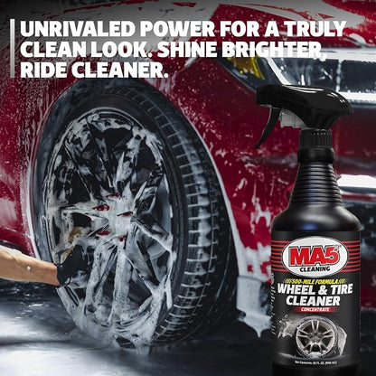 MA5X Wheel and Tire Cleaner | Concentrated, Brake Dust Remover | Wheel Cleaner Spray | 32oz Bottle | Pack of 2