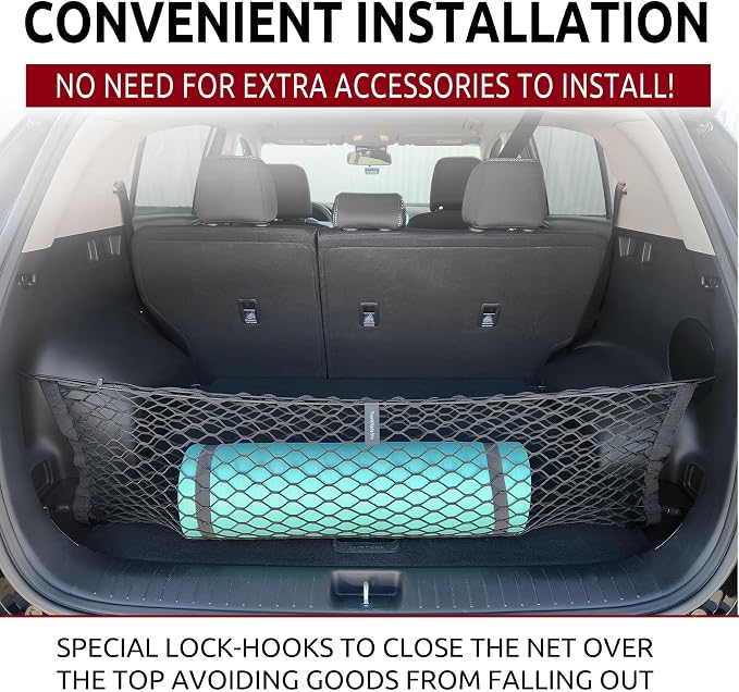 Envelope Style Elastic Trunk mesh Cargo net for kia sportage 2017-2026 - Premium Trunk Organizers and Storage - Luggage net for Crossover kia sportage