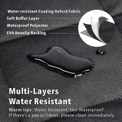 F-color SUV Cargo Liner for Dogs, Upgraded Extra Large Water Resistant Pet Cargo Cover Dog Seat Cover Mat for SUVs with with Bumper Flap for Full-Size SUVs Vans, Black
