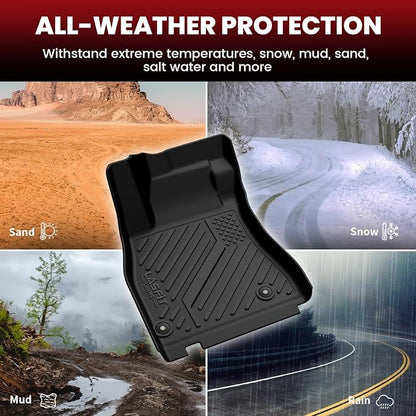 LASFIT Floor Mats for Nissan Sentra 2026, All Weather TPE Custom Fit Floor Liners Car Mats Accessories, Black