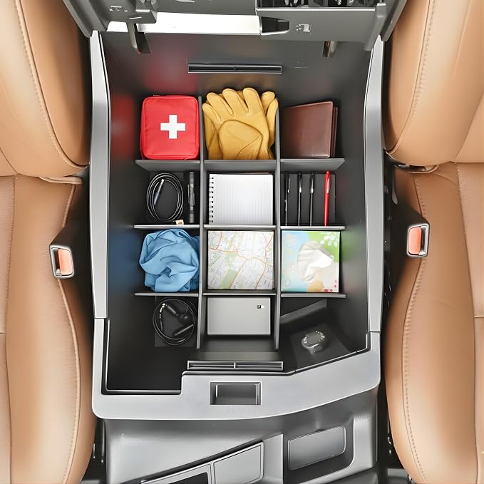 Vehicle OCD - Center Console Organizer for Toyota Tundra (2007-2013) / Sequoia (2008-2022) - Made in USA - SLX111
