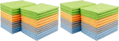 AIDEA Microfiber Cleaning Cloth 48 Pack, Microfiber Towels for Cars, Soft & Absorbent Cleaning Rags, Premium Lint Free Shop Towels for House, Kitchen, Car, 12inx16in
