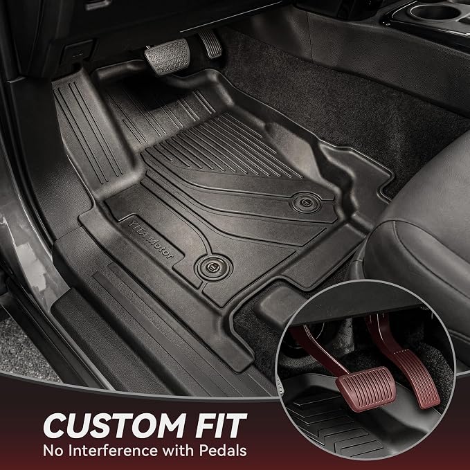 YITAMOTOR Floor Mats Set Fit for Toyota 4Runner 2025 2026 5-Seats(Fits Gas,Not Fit Hybrid) with Trunk mat &Backrest mat, All Weather TPE Custom Fit Liner for 4 Runner SR5/TRD/Limited 6th gen Car Mats