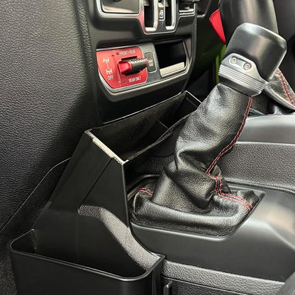 JVMA 4 Hooks Center Console Organizer Gear Shift Tray 3 PCS All Lined | for Jeep Wrangler JL JLU 4xe 2026 2025-2018 & Jeep Gladiator JT 2026-2020 Rubicon Sahara Interior Accessories Upgrade Patent