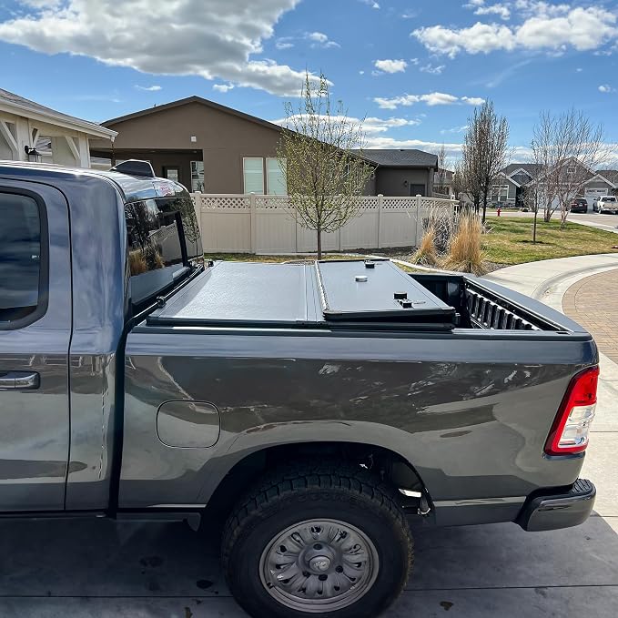 YITAMOTOR FRP Hard Tri-Fold Truck Bed Tonneau Cover Fits for Dodge Ram 2500 3500 2003-2026, 6.4 ft Bed Without Rambox