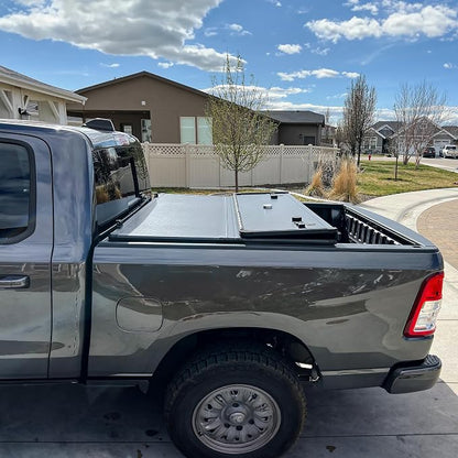 YITAMOTOR FRP Hard Tri-Fold Truck Bed Tonneau Cover Fits for Dodge Ram 2500 3500 2003-2026, 6.4 ft Bed Without Rambox