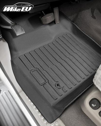 All-Weather Floor Mats for Ford F-250/F-350/F-450 1999-2007 (Only for Crew Cab) Super Duty - Heavy-Duty Rubber Front & Rear Row, Non-Slip Design - Not for 2nd Row Captain Seats with Center Console