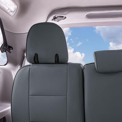 FH Group Custom Fit Car Seat Covers Specifically Made for 2011-2020 Toyota Sienna 7 Passenger, Car Seat Cover 3rd Row, Automotive Seat Covers in Solid Gray Faux Leather, Waterproof and Washable