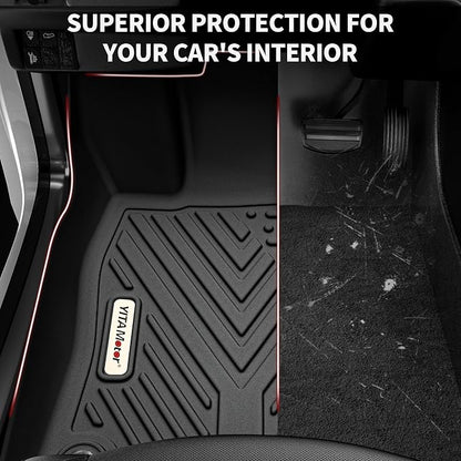 YITAMOTOR Floor Mats & Cargo Liner Set Fit for Toyota 4Runner 2024, Custom Fit TPE All-Weather Floor Liners 2013-2024 Toyota 4Runner 5 Passenger Model w/o Sliding Rear Tray, Black