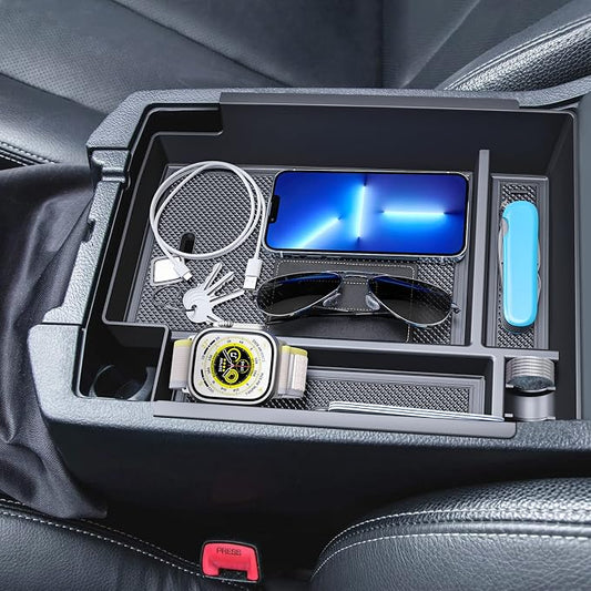 DIAMOOKY Upgraded Center Console Organizer for Toyota 4Runner 2024 2023 2022 2021 2020 2019 2018 2017 2016-2010 Full Size Tray Interior Accessories, Insert Armrest Box Secondary Storage ABS Material