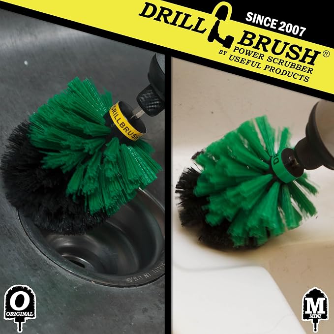 Drill Powered Kitchen Cleaning Supplies - Kitchen Scrubbing Accessories - Drill Brush Household Cleaner - Oven Cleaning Tool - Stovetop Scrubber Brushes - Kitchen Sink Scrub Brush - Frying Pan Brush