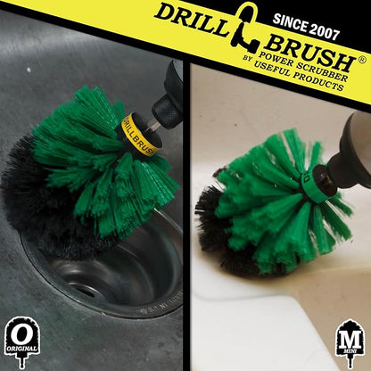 Drill Powered Kitchen Cleaning Supplies - Kitchen Scrubbing Accessories - Drill Brush Household Cleaner - Oven Cleaning Tool - Stovetop Scrubber Brushes - Kitchen Sink Scrub Brush - Frying Pan Brush