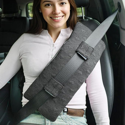 Seat Belt Pillow Post-Surgery – with Ice/Hot Pocket for C-Section, for Chest/Heart Travel, Grey