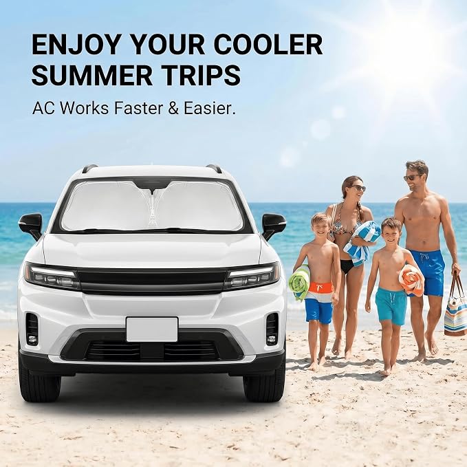 Windshield Sun Shade for Honda Prologue 2024 2025 2026 Sunshade Front Window Shade Custom Fit Prologue Accessories Sun Visor Foldable Shade Blocks UV Rays Accessories