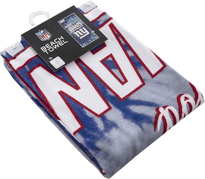 Northwest NFL New York Giants Unisex-Adult Beach Towel, 30" x 60", Psychedelic