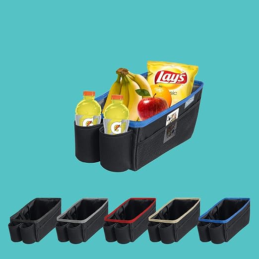 FH Group E-Z Travel Multi-Use Tote Car Seat Organizer with Cup Holder (Gray) FH1135