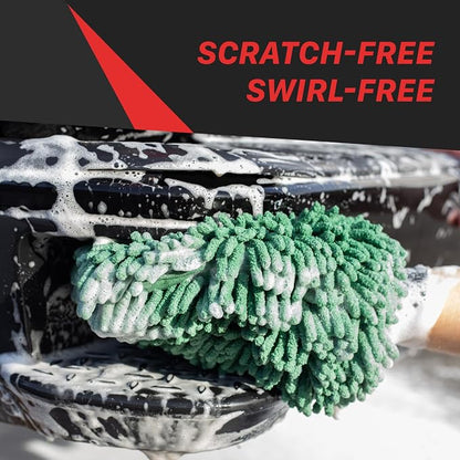 Maxshine Universal Chenille Microfiber Wash Mitt – Ultra-Soft Glove with Foam Core & Elastic Cuff – Scratch-Free, Lint-Free – Safe for Paint & Ideal for Exterior Car Detailing