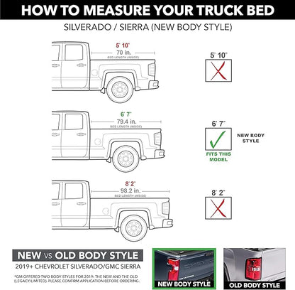 Gator Recoil Retractable Truck Bed Tonneau Cover | G30482 | Fits 2019 - 2025 Chevy/GMC Silverado/Sierra 1500, works with MultiPro/Flex tailgate 6' 7" Bed (79.4")