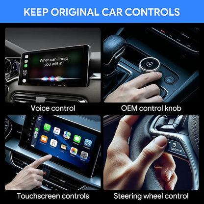 Wireless CarPlay & Android Auto Adapter, 2026 Upgraded 2-in-1 Wireless CarPlay Adapter, Mini Plug & Play, Fast Auto-Connect & No Latency, Easy Setup, Wide Vehicle Compatibility USB & USB-C Port