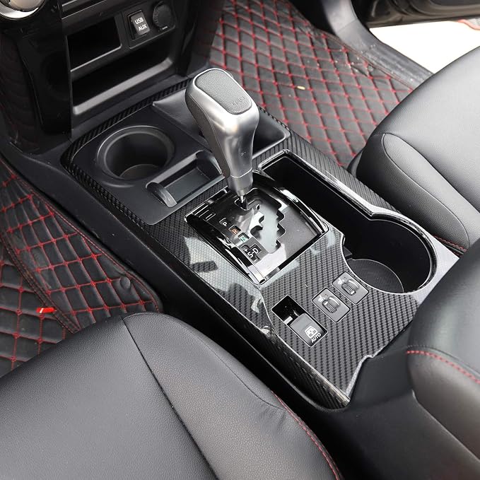 JeCar for 4Runner Interior Trim Carbon Fiber Center Console Gear Shift Panel Cover Interior Accessories for Toyota 4Runner 2010-2024