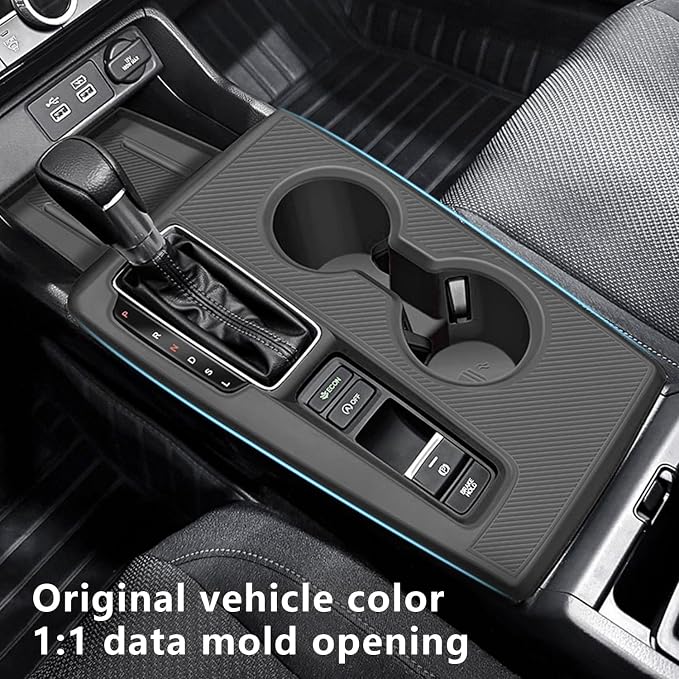 Temmis Center Console Silicone Organizer Wrap for Honda Civic 2022-2025, Full-Wrap Center Consel Electrostatic adsorption Cover for Honda Civic-Red