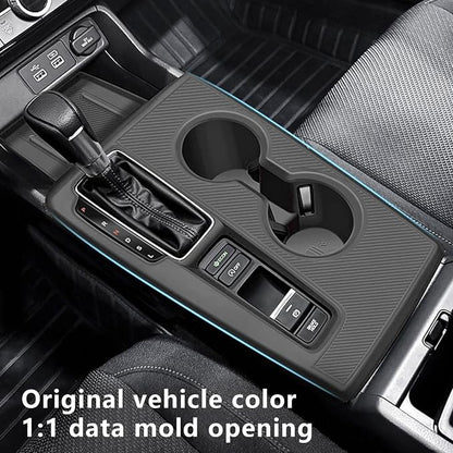 Temmis Center Console Silicone Organizer Wrap for Honda Civic 2022-2025, Full-Wrap Center Consel Electrostatic adsorption Cover for Honda Civic-Red