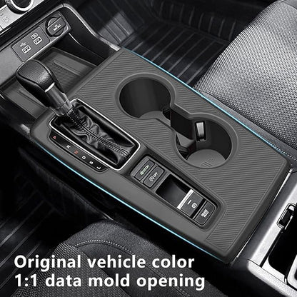 Temmis Center Console Organizer Silicone Wrap Kit for Honda Civic 2022-2025, Full-Wrap Center Consel Electrostatic adsorption Cover for Honda Civic-Black