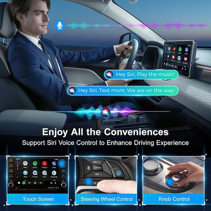 Wireless CarPlay Adapter, Car Adapter with Netflix Fast Car Video Plug & Play, Easy Setup, Supports Netflix/YouTube/TF Card Streaming Equalizers and More