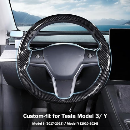 Steering Wheel Cover for Tesla Model 3(2017-2023) Model Y(2020-2024), Steering Wheel Accessories for Tesla Model 3/ Y