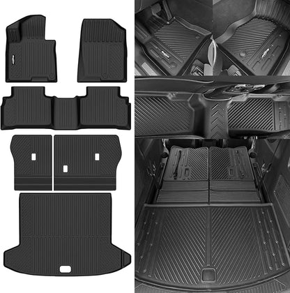 Floor Mats for Hyundai Tucson Gas(Not for Hybrid) 2022-2025 2026, Trunk Mat and Backrest Mat All Weather TPE Protector for Hyundai Tucson Accessories Floor Liner