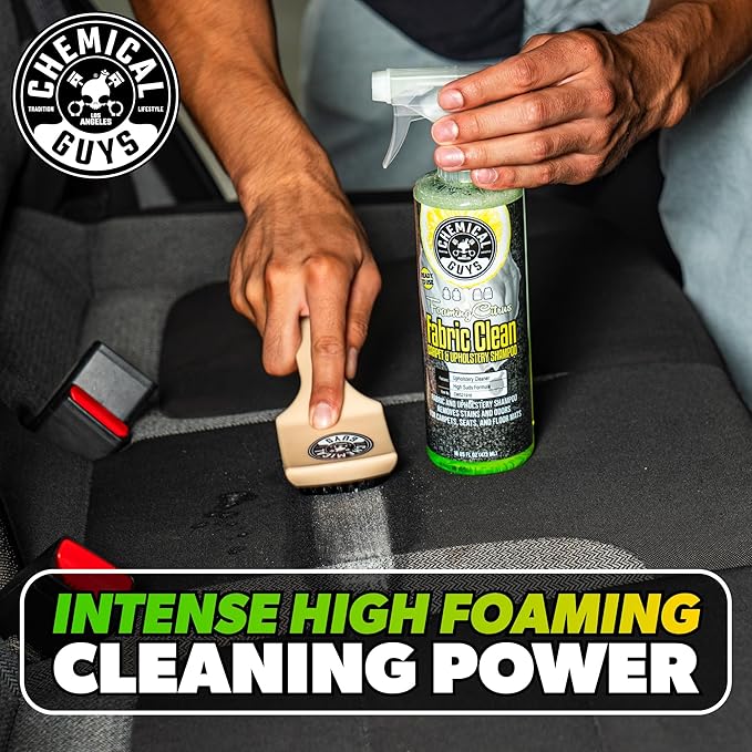 Chemical Guys Foaming Citrus Fabric Clean Carpet & Upholstery Cleaner, Ready to Use, Sprayable (for Carpets, Seats & Floor Mats), Safe for Cars, Home, Office, & More, 2-16 fl oz, Citrus Scent