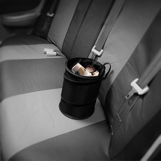 FH Group FH1120 Collapsible Trash Can (Black) Small with Gift - Universal for Cars Trucks and SUVs