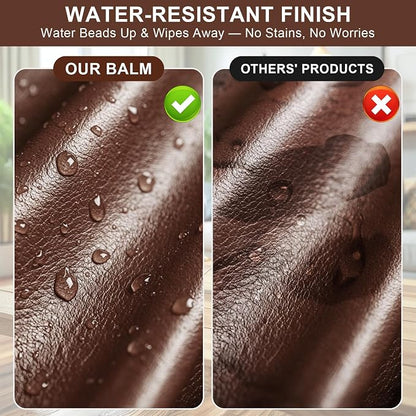 STARTSO WORLD 200Ml Leather Recoloring Balm with 100ML Leather Conditioner, Medium Brown Leather Repair Kit for Furniture, Leather Dye, Leather Scratch Repair, Leather Couch Paint