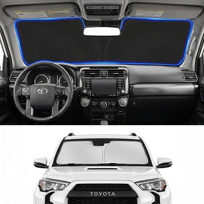 Custom Fit Windshield Sun Shade for Toyota 4Runner 2010-2026 | Custom Fit Windshield Cover, Blocks UV Rays, Double-Layer Heat Shield, Durable Frame, Easy Fold & Storage