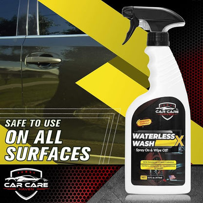 Waterless Wash X-Car Detailing, 16oz Spray | Quick Detailer, For Any Vehicle, Wash Without Water, Spray On & Wipe Off, Use Anywhere