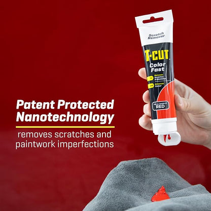 T-Cut Color Fast Scratch Remover & Paint Restorer, Red - Repairs Swirls & Scratches, Removes Oxidation, Restores Color & Enhances Shine, 5.3 oz