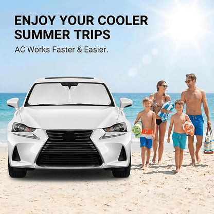 Windshield Sun Shade for Lexus is IS300/IS350/IS500/IS250/IS200t 2014-2024 2025 2026 Sunshade Front Window Shade Custom Fit is Accessories Sun Visor Foldable Shade Blocks UV Rays Accessories