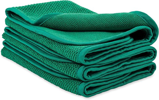 Griot's Garage Dual Weave Interior Towels for Car Detailing, Cleaning, and Polishing, Ultra-Absorbent, Scratch and Lint-Free, 16” x 16”, Set of 3, 10282