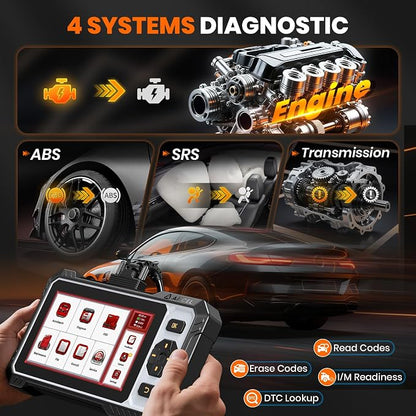 ANCEL FX6000 Bidirectional OBD2 Scanner with 7+ Resets | ABS, SRS, Transmission & Engine System Diagnostic Scan Tool, Oil/EPB/BMS/SAS/Throttle Reset, ABS Bleeding, Live Data, Auto VIN, Lifetime Update