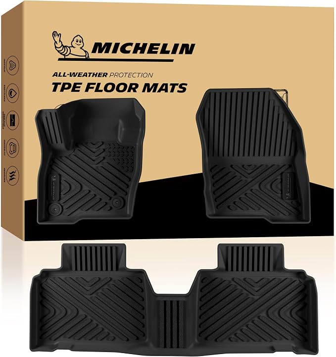 Michelin Vehicle Mats, All-Weather TPE Custom Fit Liner for 2015-2024 Ford Edge, Premier