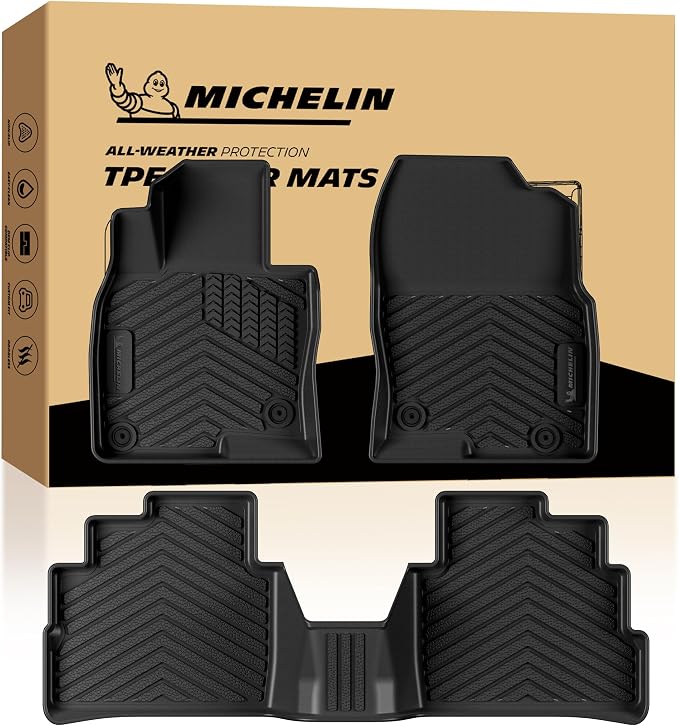 Michelin Vehicle Mats, All-Weather TPE Custom Fit Liner for 2017-2025 Mazda CX-5 (3 Piece), Premier