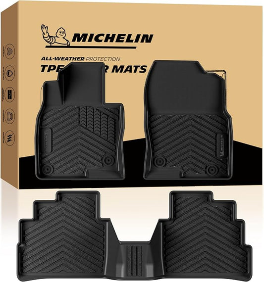 Michelin Vehicle Mats, All-Weather TPE Custom Fit Liner for 2017-2025 Mazda CX-5 (3 Piece), Premier