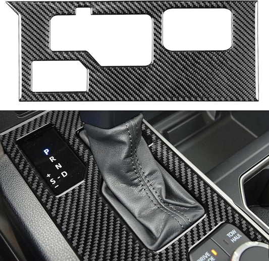 NVCNX Real Premium Carbon Fiber for Toyota Tundra 2022-2026 / Sequoia 2023-2026 2024 2025 Car Center Console Gear Shift Panel Cover Interior Trim Accessories Overlay Sticker 1PC for Rear Wheel Drive