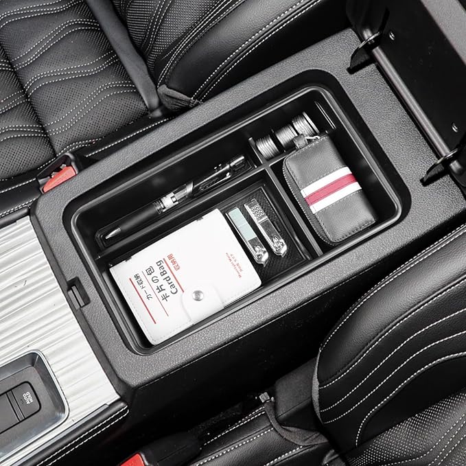 EDBETOS Altima Center Console Organizer Compatible with 2019-2023 2024 2025 2026 Nissan Altima Accessories S/SV/SR/SL/Platinum, ABS Plastic Armrest Box Insert Tray Armrest Storage Box, Black