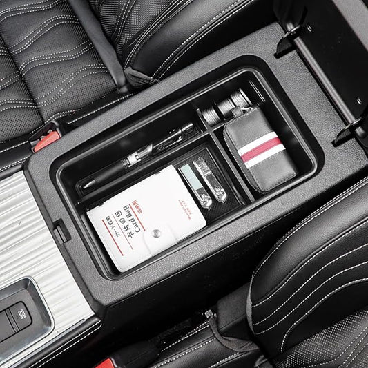 EDBETOS Altima Center Console Organizer Compatible with 2019-2023 2024 2025 2026 Nissan Altima Accessories S/SV/SR/SL/Platinum, ABS Plastic Armrest Box Insert Tray Armrest Storage Box, Black