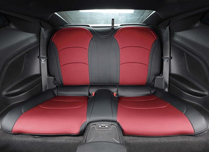 Seat Covers Custom Fit for Chevrolet Camaro 2010-2015 5th Gen Camaro LT LS SS Coupe Model Faux Leather Seat Covers…